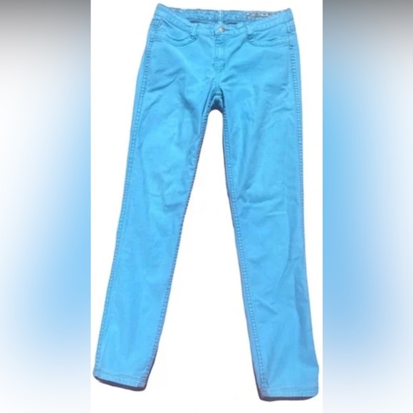 Calvin Klein Reversible Jeans with Floral Leopard Print in turquoise - Picture 5 of 5